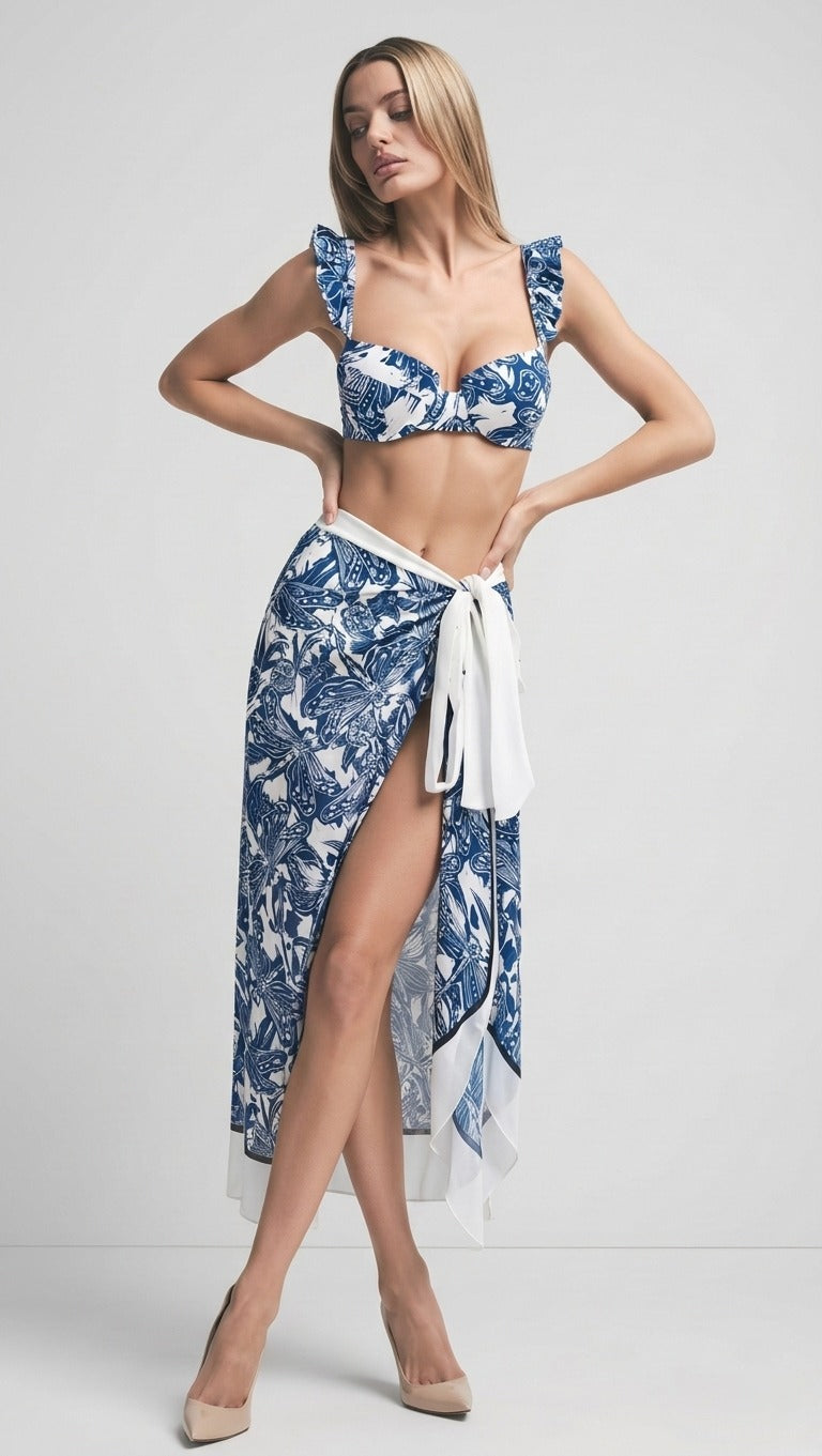 COLECCIÓN AQUA DE BIKINIS CON FALDA